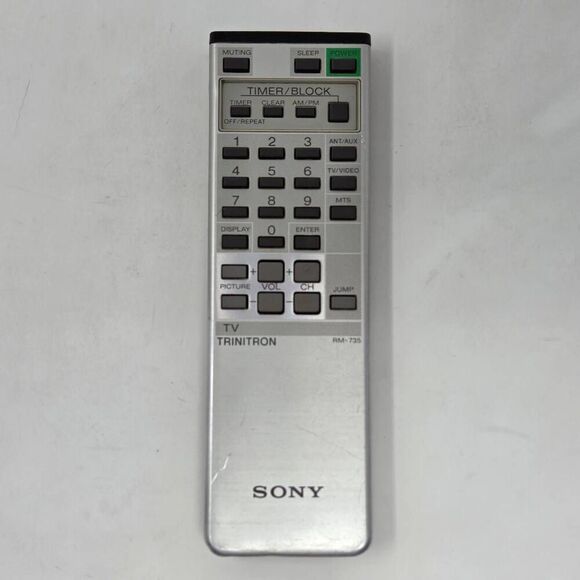SONY TRINITRON REMOTE CONTROL OEM GENUINE RM-735 TESTED WORKS - Picture 1 of 2
